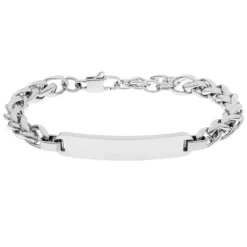 Armband Alvin stål med ID-bricka