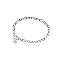 Armband i äkta silver med dalahästberlock
