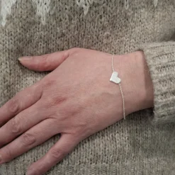 Armband äkta silver med hjärta