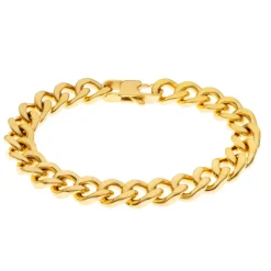 Armband Leo guldpläterad stål pansar