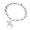 Armband med stor dalahäst äkta silver