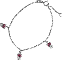 Barnarmband äkta silver med nallar