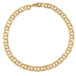 Bismarckarmband guldförgyllt äkta silver 19 cm