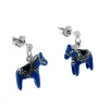 Blå dalahästar örhängen