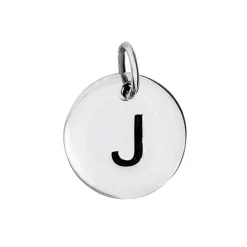 Bokstavsberlock smycke bokstav J äkta silver