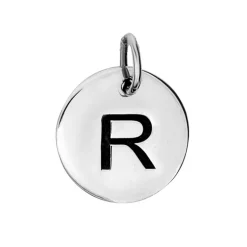 Bokstavsberlock smycke bokstav R äkta silver