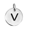 Bokstavsberlock smycke bokstav V äkta silver