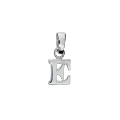 Bokstavshänge berlock smycke E äkta silver