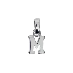 Bokstavshänge berlock smycke M äkta silver