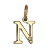 Bokstavssmycke N äkta guld 9 karat