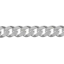 Bred silverkedja pansar äkta silver 50 cm