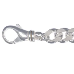 Bred silverkedja pansar äkta silver 55 cm