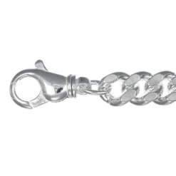 Brett och tungt silverarmband pansar äkta silver 22 cm