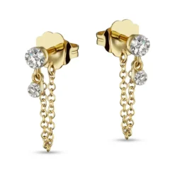 Chain örhängen guldförgyllt äkta silver