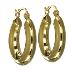 Chunky hoops guldförgyllt äkta silver 25 mm