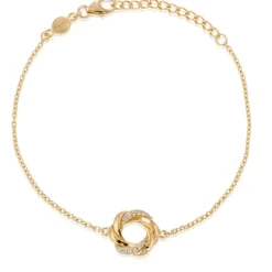 Circles of the universe armband guldpläterat silver