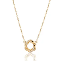 Circles of the universe halsband guldpläterat silver