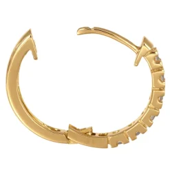 Creoler hoops med diamanter äkta guld 18 karat