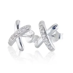 Cross my heart örhängen silver