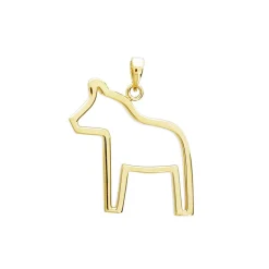 Dalahäst 18 karat guld kontur