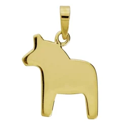 Dalahäst 18 karat guld slät