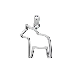 Dalahäst äkta silver kontur