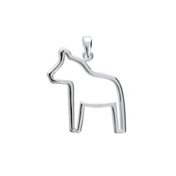 Dalahäst äkta silver kontur