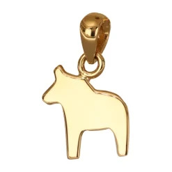 Dalahäst slät guldförgyllt äkta silver