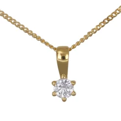 Diamanthalsband äkta guld diamant 0,10 carat