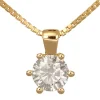 Diamanthalsband labbodlad syntetisk diamant 0,74 carat äkta guld 18 karat