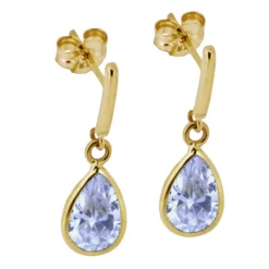 Droppformade guldörhängen 18 karat