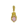 Emmahänge liten 18K guld rosa sten