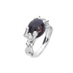 Emmaring mellan silver porfyr