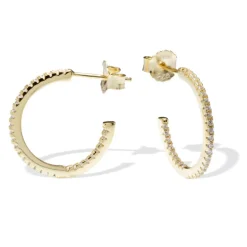 Emmy hoops medium gold