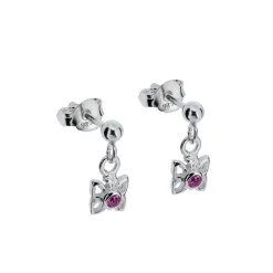 Fjäril med rosa sten