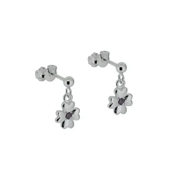 Fyrklöver med lila sten