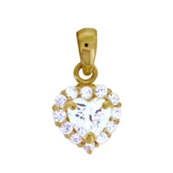 Glittrigt hjärta i äkta guld 18 karat