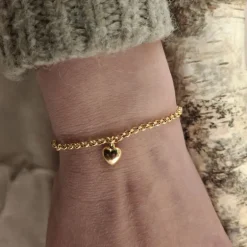 Guldarmband med hjärta 9 karat äkta guld