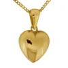 Guldhalsband med guldhjärta äkta guld 18 karat