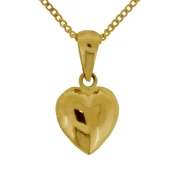 Guldhalsband med guldhjärta äkta guld 18 karat