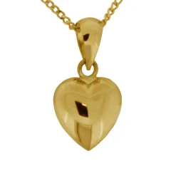 Guldhalsband med guldhjärta äkta guld 18 karat
