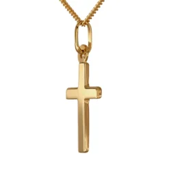 Guldhalsband med kors äkta guld 9 karat