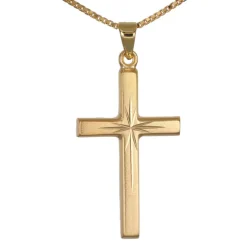 Guldhalsband med kors äkta guld 18 karat