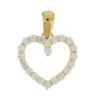 Guldhjärta kontur cubik zirkoner äkta guld 18 karat