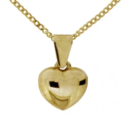 Guldhjärta med guldkedja 18 karat barn