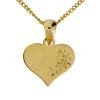 Guldkedja med guldhjärta äkta guld 18 karat
