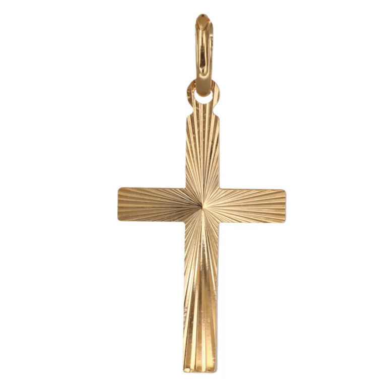 Guldkors mönster äkta guld 9 karat