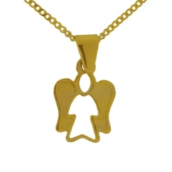 Guldängel med guldkedja äkta guld 18 karat