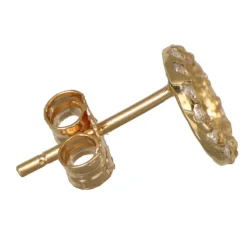 Guldörhängen glittriga cirklar äkta guld 18 karat