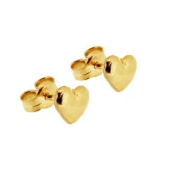 Guldörhängen med hjärta äkta guld 18 karat